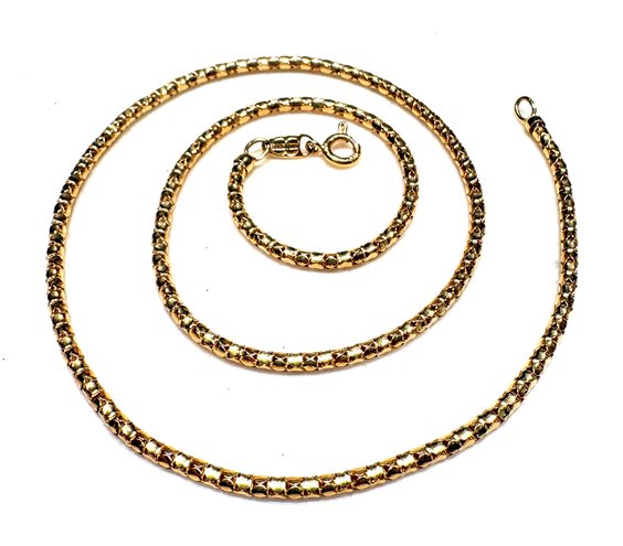 Collana Unoaerre Donna Catene in Oro giallo TUBO SPECCHIATO 45CM OV 9.10 G - TUBO SPECCHIATO 45CM OV 9.10 G